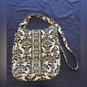 Vera Bradley Mailbag Night and Day Black and White Crossbody Shoulder Bag